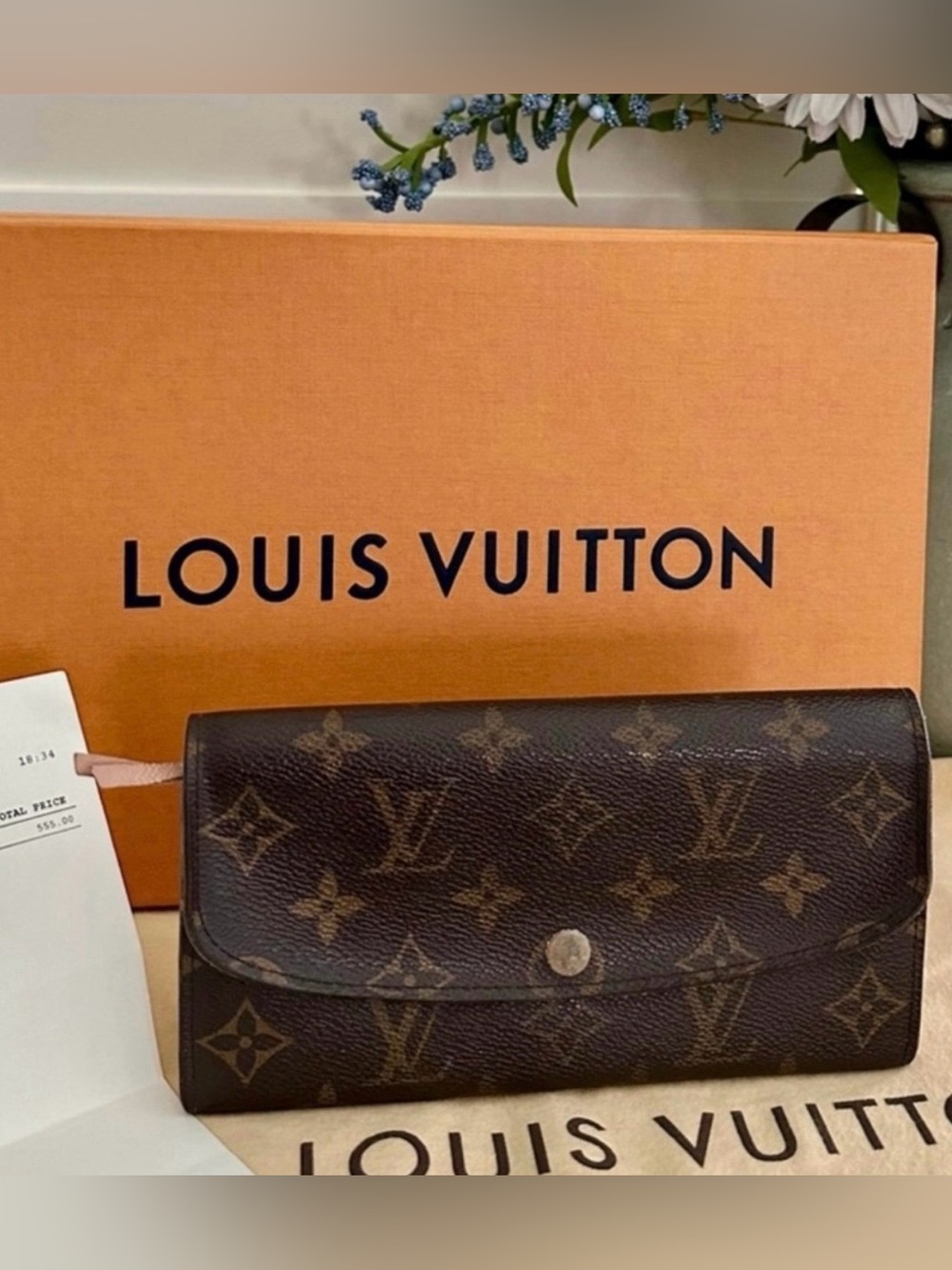 Louis Vuitton Monogram Canvas Emilie Bifold Wallet - Rose Ballerine Interior